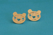 Wholesale Trendy Brand Design Panda Studs Earrings in Gold Silver Bear Earrings For Women Birthday Gift 2024 - buy cheap