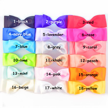 Wholesale 500pcs/lot Candy Color Double Layer Satin Ribbon Bow Hiar Bowknot  Headband Embellishment H0260 2024 - buy cheap