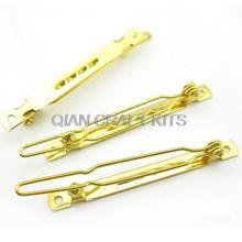 100pcs Big Sturdy 55mm Gold Tone Long Barrette Metal Hair Clips 24k Gold Lead and Nickle Free 2024 - buy cheap