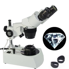 20X-40X Stereo Binocular Microscope for Jewelry Gem with Darkfield Condenser + Halogen Bottom Lamp Light 2024 - buy cheap