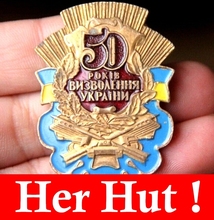 Free Shipping High Quality Military Badge Original USSR Great Patriotic War Ukraine Liberation 50th Anniversary Veterans Medal 2024 - buy cheap