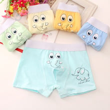new free shipping high quality boys boxer shorts panties kids Elephant cotton children underwear 3-10year 5pcs/lot 2024 - buy cheap