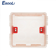 Esooli-caja de montaje transparente ajustable, casete interno para Interruptor táctil WIFI y enchufe USB, 86mm x 83mm x 50mm 2024 - compra barato