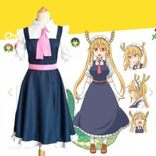 La señorita Kobayashi es Dragón criada Tohru Cosplay traje Kobayashi san Chi no uniformes de criada 2024 - compra barato