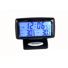 Caliente de temperatura Dual herramienta de medición con luz de fondo 2 In1 coche Kit de reloj termómetro Digital de pantalla dentro y fuera 2024 - compra barato