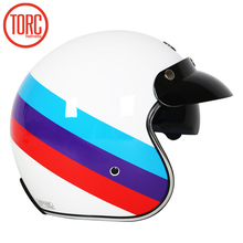 Casco de Moto de carreras TORC T57 para hombre y mujer, protector de cabeza tipo jet, de cara abierta, estilo retro 3/4, gran oferta 2024 - compra barato