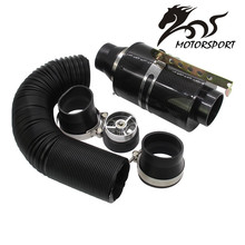 Universal Racing Carbon Fiber Cold Feed Induction Kit  Carbon Fiber Air Intake Kit Air Filter Box with Fan 2024 - buy cheap