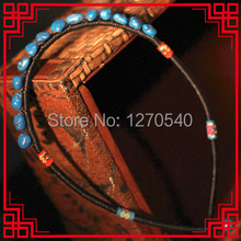Moda étnica colar vintgae pedras pedras de jóias colar, versão tailândia jóias artesanais gargantilha colar azul 2024 - compre barato