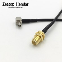 Conector macho a hembra para RP-SMA, conector macho de ángulo TS9, Cable Coaxial RF de saltar RG174, 10CM, 20CM, 30CM, 50CM, 1M, 3M, 5M, 10 Uds. 2024 - compra barato