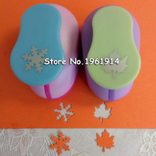 2pcs 1.5cm snowflake and maple shape craft punch set Punch Craft Scrapbooking school Paper Puncher eva hole punch 2024 - buy cheap