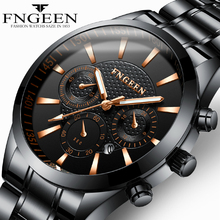 Relógio fngeen masculino de metal, relógio de pulso de quartzo elegante à prova d'água 2024 - compre barato