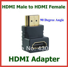 50 piezas HDMI macho a HDMI hembra adaptador de ángulo de 90 grados Cable HDMI Extender convertidor de conector 2024 - compra barato