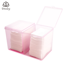 Dmoley коробка для нейл-арта, прозрачная/розовая коробка для удаления хлопка, контейнер для хранения косметики, прозрачные отсеки, органайзер для нейл-арта 2024 - купить недорого