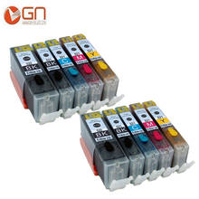 GN 10PK PGI-520 CLI-521 edible ink cartridge PGI 520 CLI 521 ink cartridges For canon Pixma MP630 MP640 MP980 MP990 MX860 MX870 2024 - buy cheap