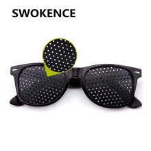 SWOKENCE Anti Fatigue Goggles Small Hole Prevention Of Myopia Eyewear Protective Glasses Eyesight Corrected Spectacles F110 2024 - купить недорого