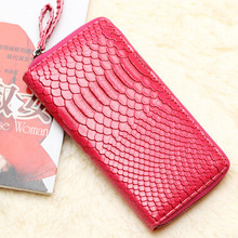 New Fashion Women Wallets Cards Holder Serpentine Snake Skin PU leather Lady Handbags Money coin purse Clutch Zipper Wallet Bags 2024 - buy cheap