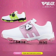 PGM/детская обувь для девочек и мальчиков, водонепроницаемые спортивные кроссовки для гольфа, кружевная нескользящая обувь для подростков, D0757 2024 - купить недорого