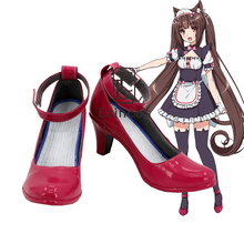 Game Nekopara Chocolat Cosplay Blue Custom Made Shoes 2024 - buy cheap