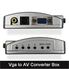 1 шт ПК к ТВ адаптер VGA К AV RCA ТВ монитор S-Video преобразователь сигнала адаптер переключатель коробка ПК ноутбук 2024 - купить недорого