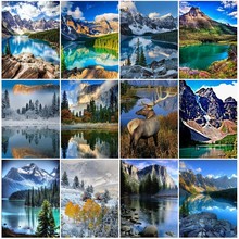 5D DIY Diamond Embroidery Landscape Waterfall Mountain Diamond Painting Full Square Mosaic Picture Of Rhinestone Home Decor Gift 2024 - buy cheap
