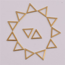 50PCS 8mm Copper Material Small Triangle Charm Hollow Triangle Pendant for Earring Necklace DIY Handmade Jewelry Making 2024 - buy cheap
