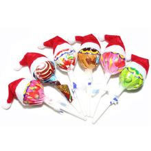 Mini gorro de Papá Noel de Navidad, lolypop, envoltura para decoración de fiesta, 6/12/30 Uds., novedad de 2018 2024 - compra barato