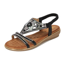 2019 Fashion Bling Summer Bohemian Platform Sandals for Women Luxury Designer Beach Sandals Ladies Gladiator Wedge Shoes 2024 - buy cheap