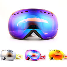 Large Mirror Men or Women Genuine Double Anti-fog Skiing Goggles UV Graced Spherical Snowboarding Eyewear Snow Glasses and Box 2024 - buy cheap