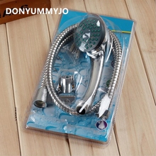 Donyummyjo-conjunto de cabeça de chuveiro com mangueira e stenda, conjunto cromado, redondo, portátil, aspersor de mão 2024 - compre barato