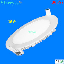 Free shipping 30 pcs Round 15W LED Panel Light AC85-265V 190mm 1300Lm SMD 2835 chip 75 led lamp ceiling light LED lighting 2024 - buy cheap