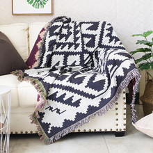 Cobertor decorativo marrom escuro com formato geométrico, toalha de mesa para sofá de 2 lados, cobertor antiderrapante para viagem e cama 2024 - compre barato