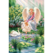 5d Diy Diamond Painting Cross Stitch Diamond Embroidery Angels & Swan Crystal Diamond Mosaic Pictures Needlework gifts 2024 - buy cheap