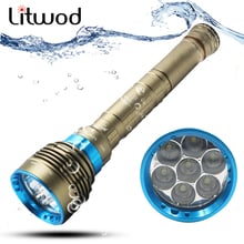 Z20 DX7 Super bright Diving Flashlight  XML T6 7 Led 6000 lumens Swimming flashlight Light Waterproof Torch Underwater 100m 2024 - buy cheap