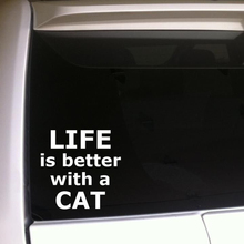 15*14.8cm Life Is Better Cat Car Decal Vinyl Sticker Pets Animals Kitten Love Laptop Car Window Bumper Modern Car Decal 2024 - buy cheap