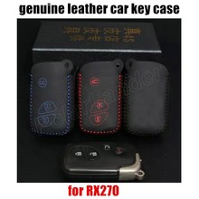 Sólo rojo de gran calidad gran oferta de cubierta de llave de coche de la mano de coser coche de estilo de cuero genuino para LEXUS RX270 2024 - compra barato