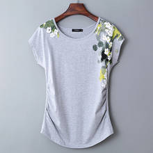 New 2020 Summer T-shirts For Women Short Sleeve Female T-shirt Plus Size Cotton Tops Floral Print Cute T Shirt Women Loose Tees 2024 - buy cheap
