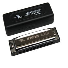 Swan Harmonica Blues 10 Holes Diatonic Harmonica C Key Mouth Organ Harp Rock Country Folk Jazz 2024 - buy cheap