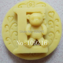 Wholesale!! 1pcs New Style Bear&E(zx3333) Silicone Handmade Soap Mold Crafts DIY Mold Soap Moulds 2024 - buy cheap