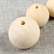 Natural Ball Wood Beads Round Wooden Spacer Beads For DIY Jewelry Craft Material 18/20/25/30/35/40mm Pick Size 2024 - buy cheap