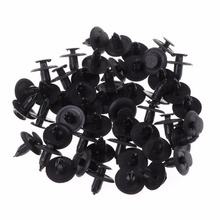 50 Pcs Black Plastic Auto Car Door Fender Trunk Fastener Panel Clips Rivet 6mm Hole For Mazda Car Door Trim Panel Fasteners 2024 - buy cheap