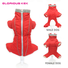 GLORIOSO KEK Inverno Quente Revestimento Do Cão do animal de Estimação Roupa Do Cão À Prova D' Água para o Cão Pequeno Cão Reflexivo Jumsuit Macio Fleece Full- coberto Barriga 2024 - compre barato