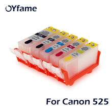 OYfame PGI-525 CLI 526 cartucho de tinta rellenable para Canon PIXMA IP4850 IP4950 IX6550 MG5150 MX715 MX885 MX895 impresora 2024 - compra barato