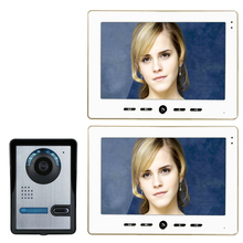 O ENVIO GRATUITO de 10 "Polegadas Telefone Video Da Porta Campainha Intercom Kit 1-2-monitor da câmera de Visão Noturna 2024 - compre barato