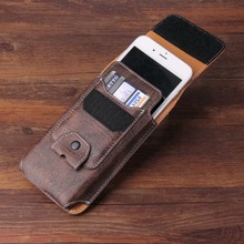 Cell Phone Universal Leather Waist Belt Pocket with Slots for Oukitel Card K7/K8/WP1/WP5000/K10/ K6 /U25 Pro /C15 C13 K10000 C12 2024 - buy cheap