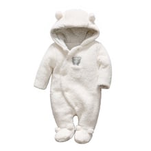 Macacão infantil com pés cobertos, roupas com urso para bebês recém-nascidos para meninos e meninas, fantasia quente de inverno, unissex 2024 - compre barato