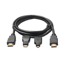 Gold-plating Adapter Converter 3 In 1 V1.4 HDMI TO HDMI Mini HDMI Micro HDMI Cable  For Xbox360 For PS3 HDTV 1080P Mobile 2024 - buy cheap