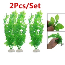 Plastic Aquarium Decorations Green Artificial Plastic Plant Grass for Fish Tank Aquarium Ornament Decor  pet fish supplies 2024 - buy cheap