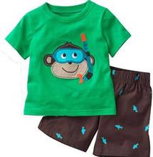 Новая летняя Пижама для маленьких мальчиков, комплекты одежды Детская домашняя одежда из 100% хлопка с героями мультфильмов футболки и шорты для детей от 2 до 7 лет 2024 - купить недорого