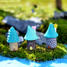 Mini casa de resina em miniatura, 5 peças miniaturas casa fada jardim miniaturas micro chalé decoração de paisagem para artesanato com resina faça você mesmo 2024 - compre barato