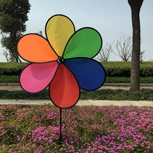 Colorful Rainbow Dazy Flower Spinner Wind Windmill Garden Yard Outdoor Decor HOT 2024 - buy cheap
